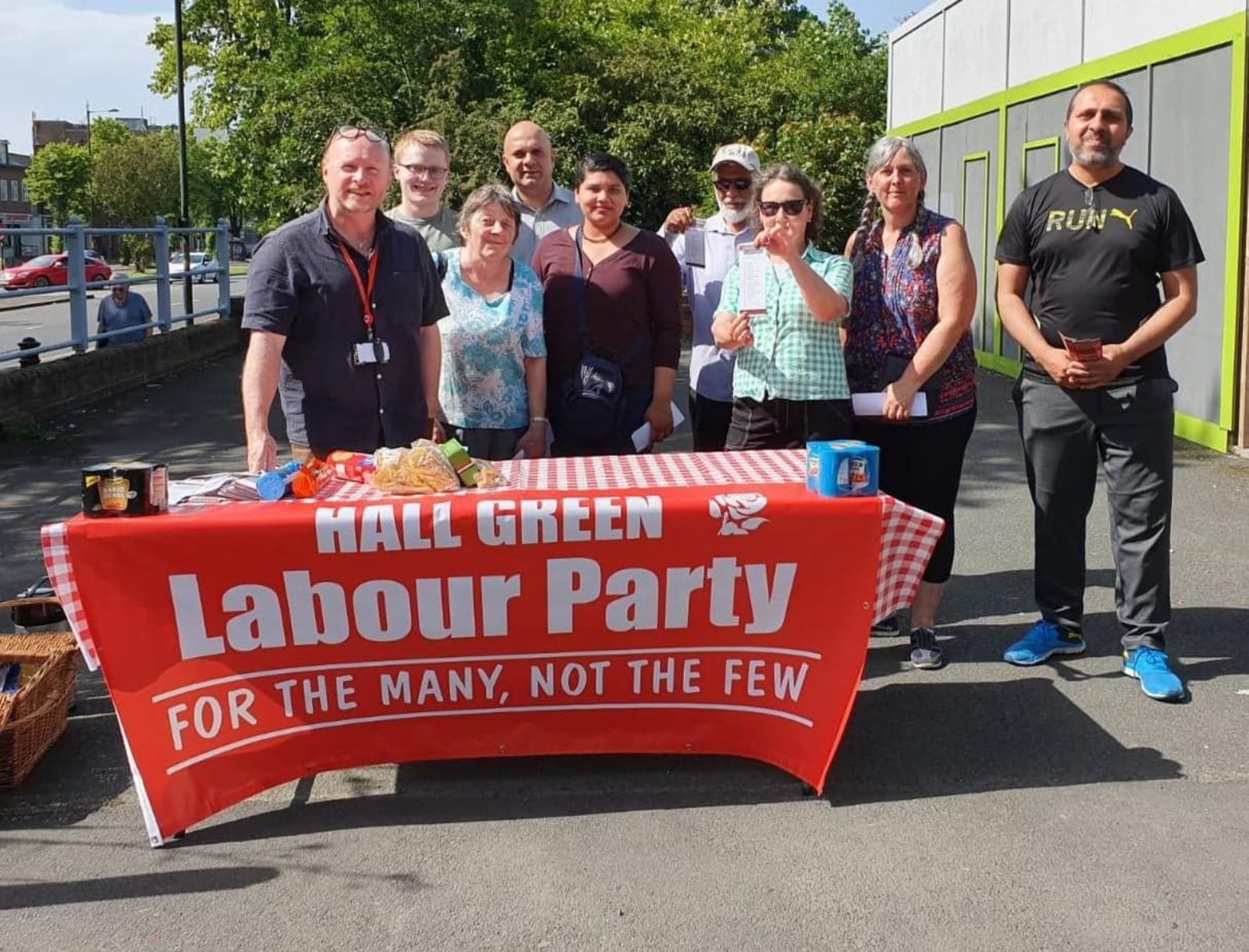 Labour members collect for Hall Green food bank