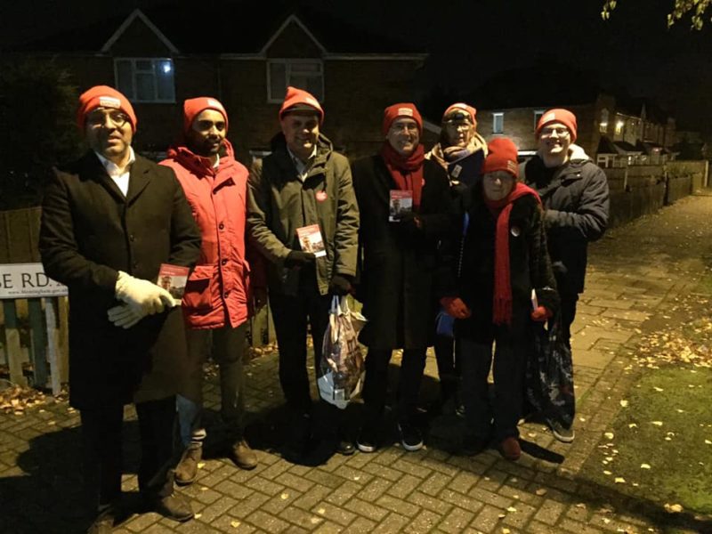 Hall Green Labour campaigners out doorknocking